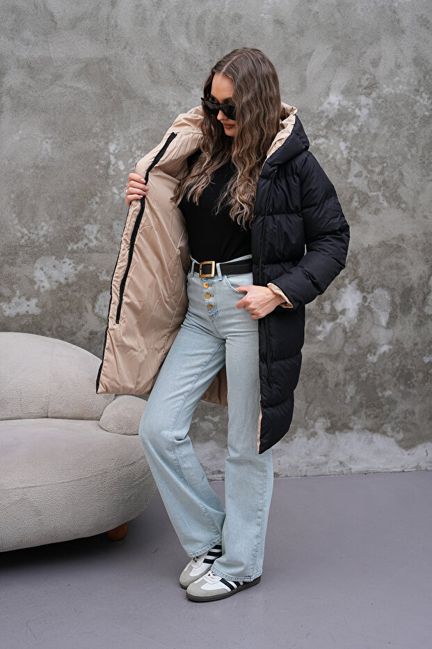 Kadın Çift Taraflı Mont - 4