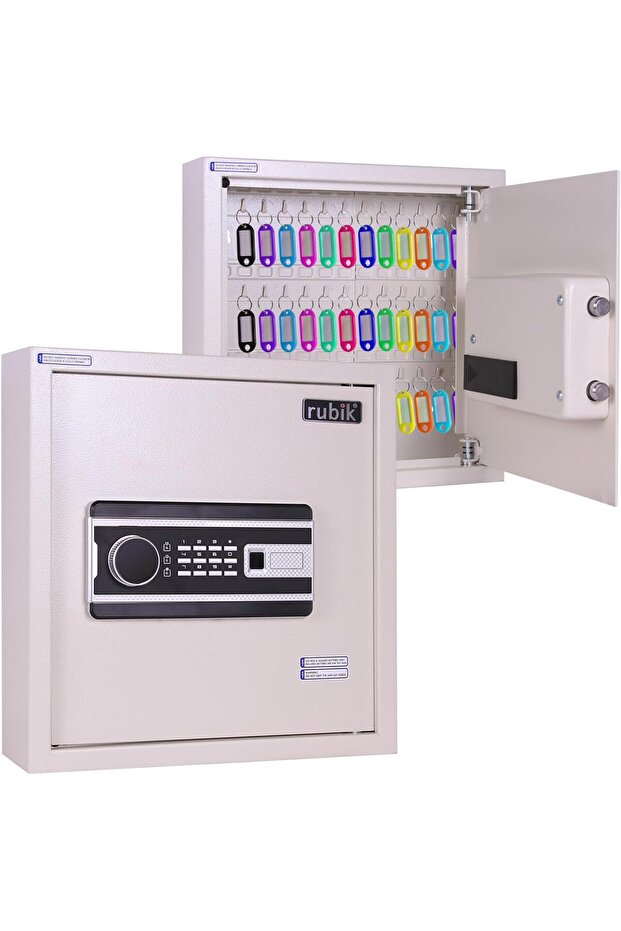 Digital Key Cabinet (42-Key Capacity) Wall-Mounted Key Safe RBS42EW (White)
