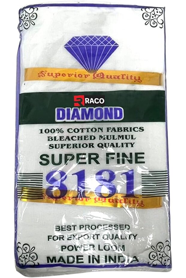 Mul Mul Cloth 100% Bleached Cotton Fabric (650G)