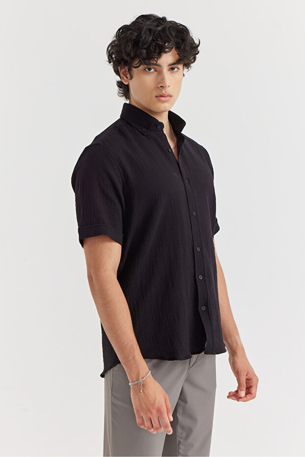 Erkek Regular Dokulu Gömlek - 4