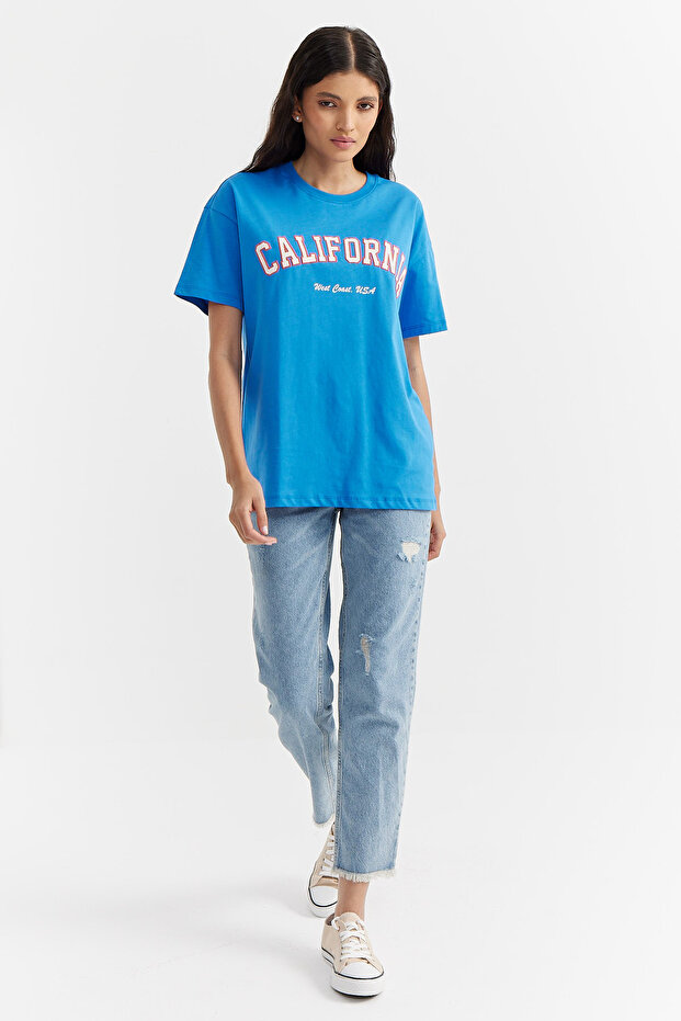 Kadın Baskılı Basic T-shirt - 5