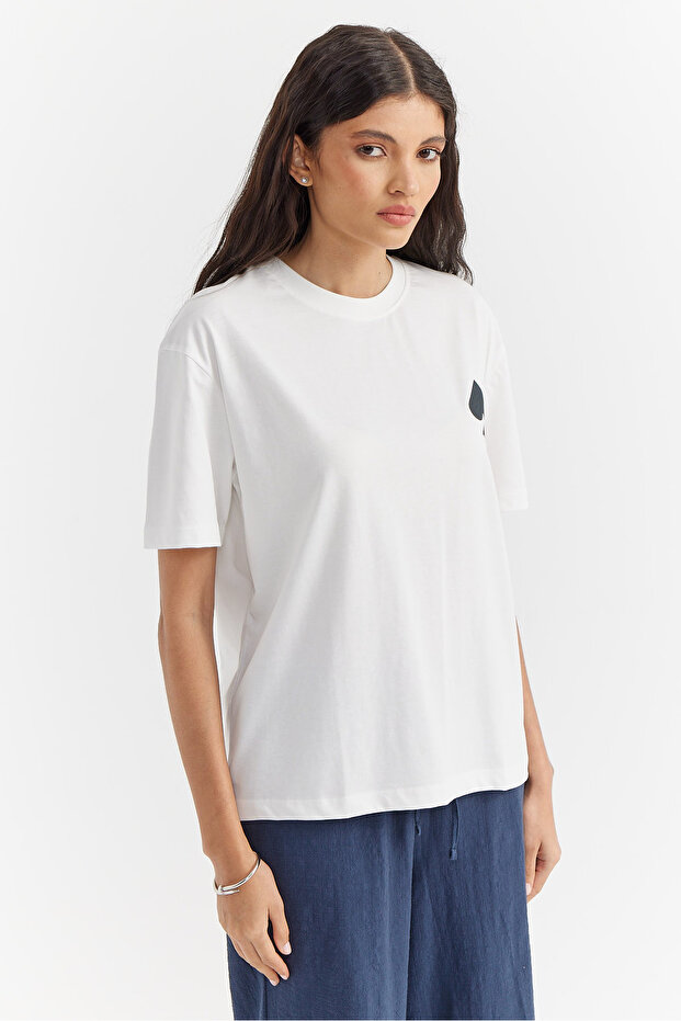 Kadın Basic Baskılı T-shirt - 2