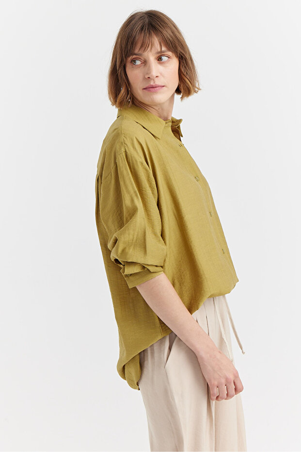 Kadın Oversize Gömlek - 4