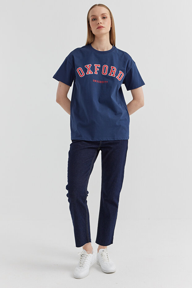 Kadın Baskılı Basic T-shirt - 7