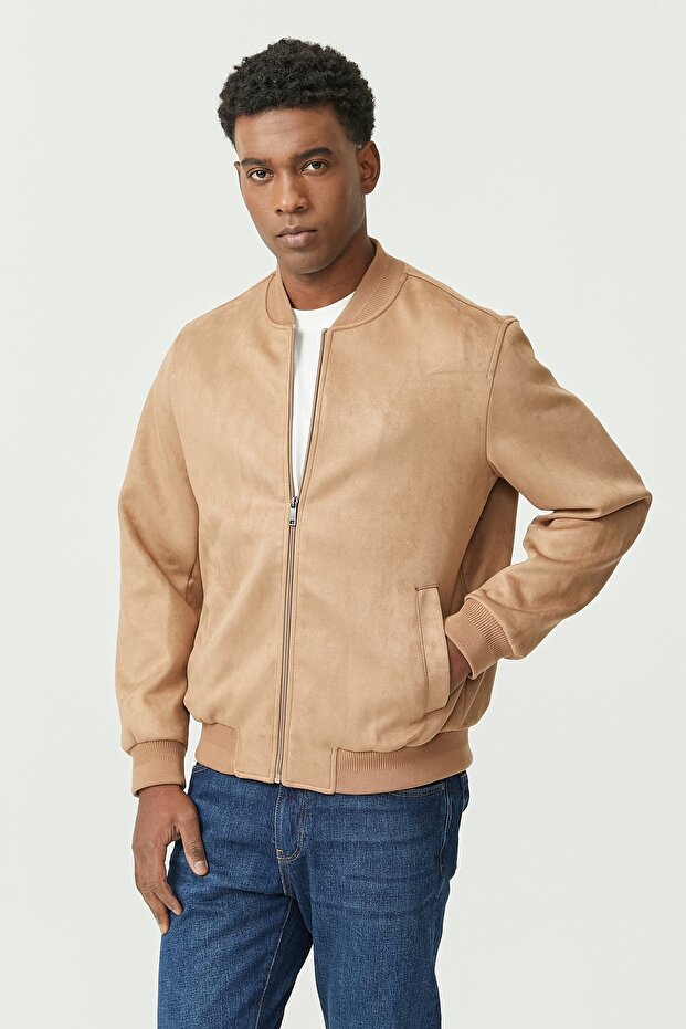 Erkek Süet Bomber İnce Mont - 6