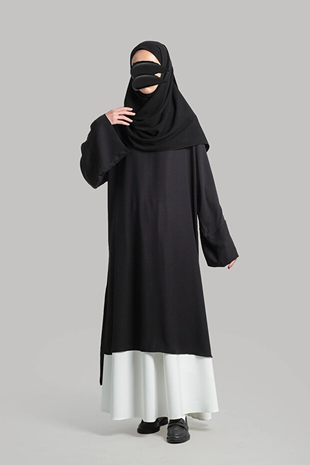 Sofya Krep Dökümlü Tunik - Siyah - 7