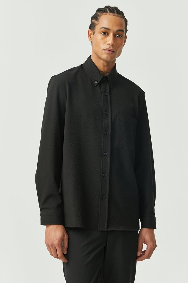 Regular Dokulu Gömlek - 1