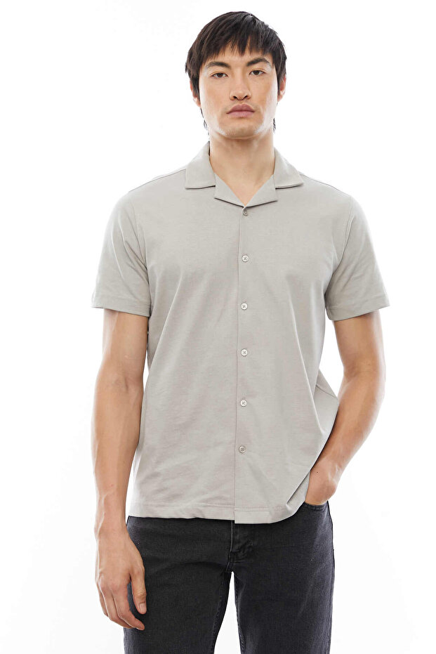 Regular Devrik Yaka Gömlek - 2