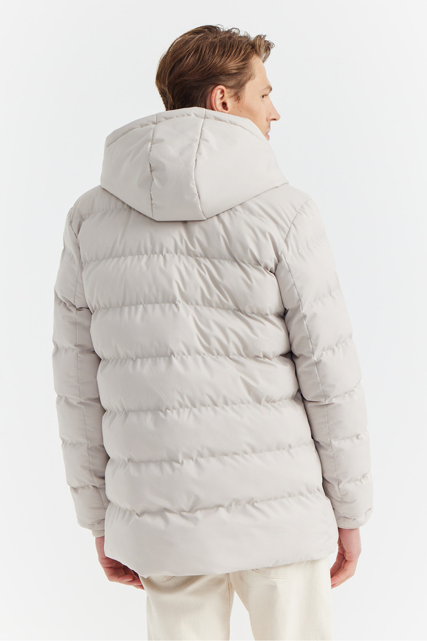 Erkek Kapüşonlu Regular Mont - 4