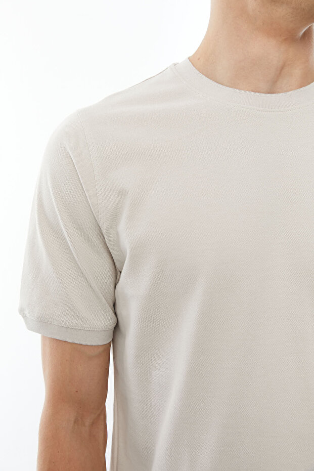 Bisiklet Yaka Basic T-shirt - 8