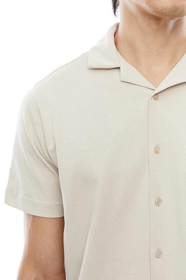 Regular Devrik Yaka Gömlek - 8