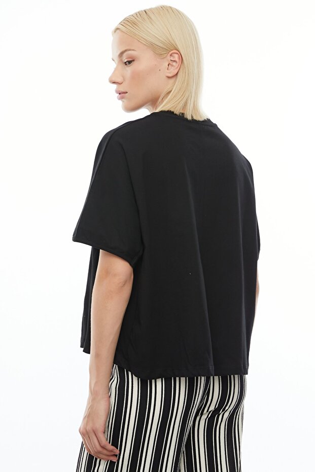 Bol Kesim Basic T-shirt - 5