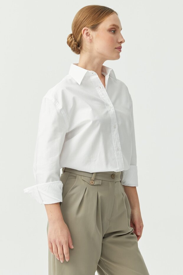 Kadın Pamuklu Gömlek - 2