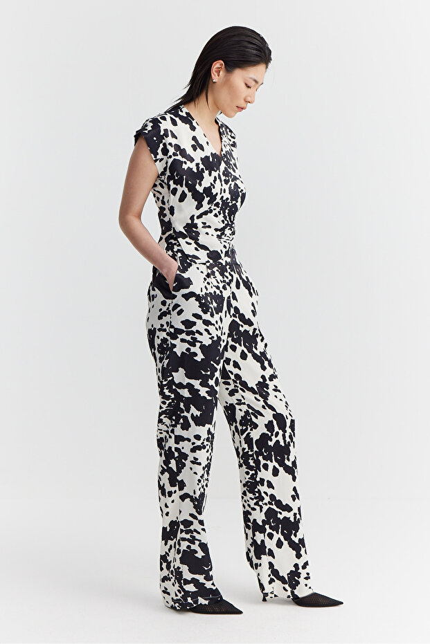 Pantaloni de damă cu model - 2