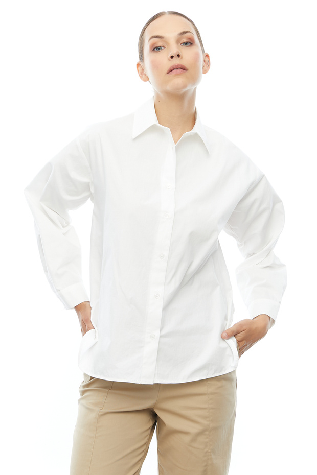 Kadın Basic Oversize Gömlek - 6
