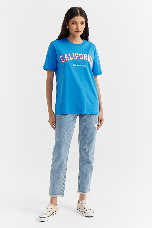 Kadın Baskılı Basic T-shirt - 6