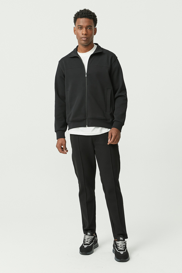 Zippered Slim Sweat Top - 8