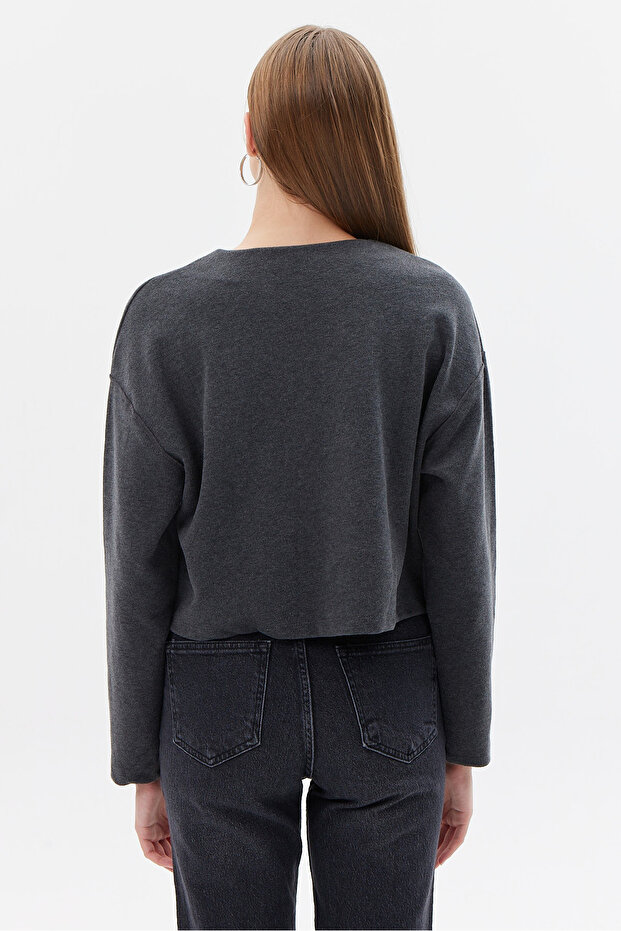 Kadın Düğmeli Hırka - 5