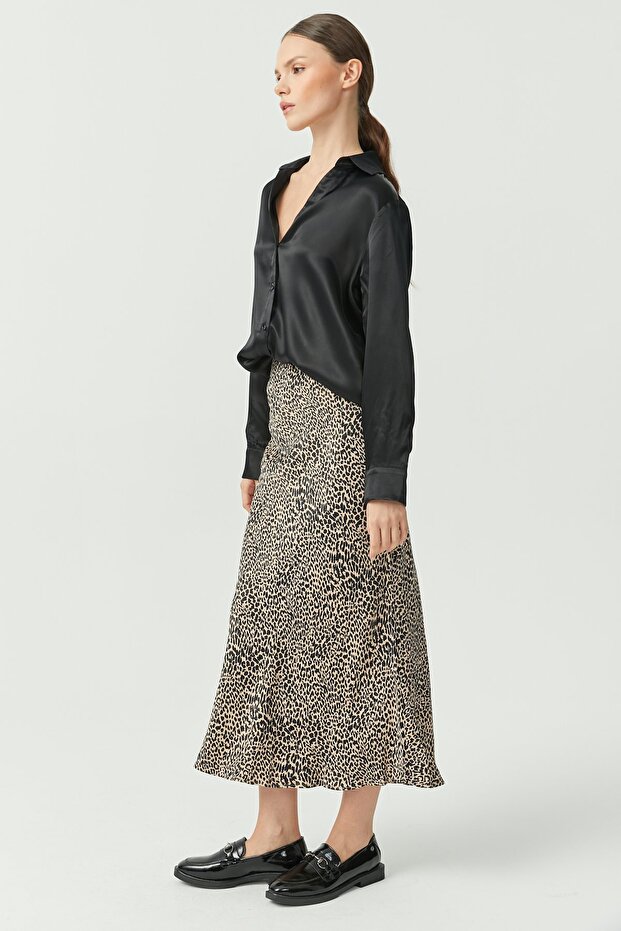 Fusta de damă cu model leopard - 4