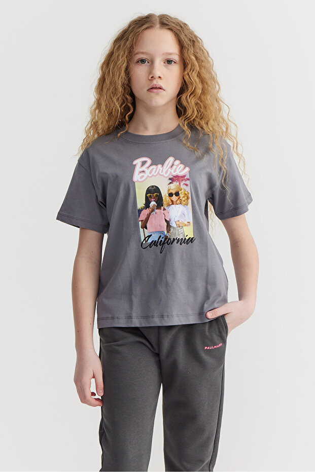 Kız Çocuk Baskılı Basic T-shirt - 1