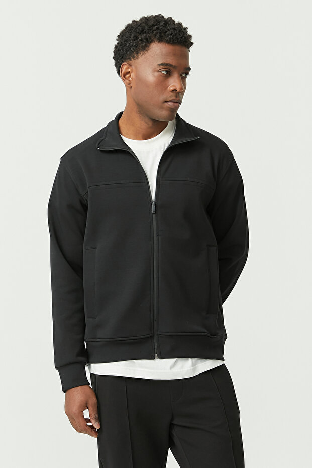 Zippered Slim Sweat Top - 3