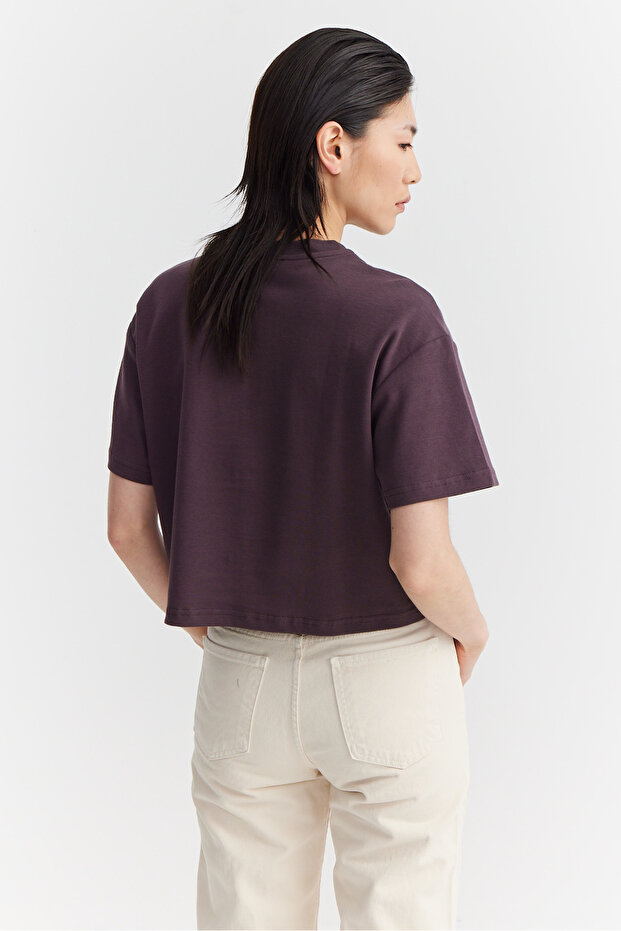 Kadın Kısa Basic T-shirt - 4