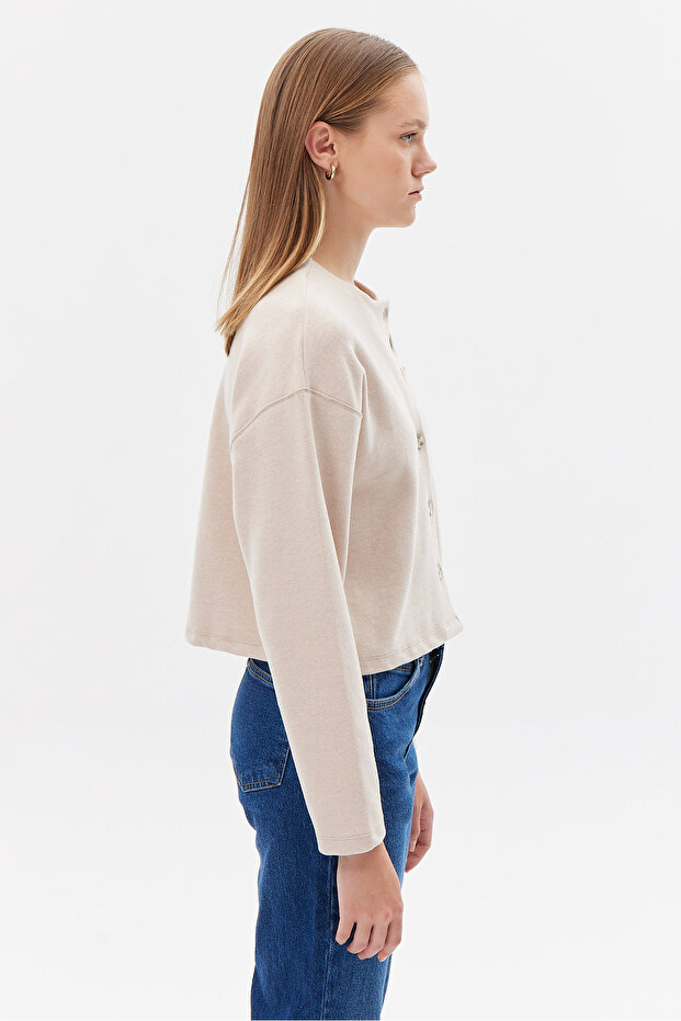 Kadın Düğmeli Hırka - 3