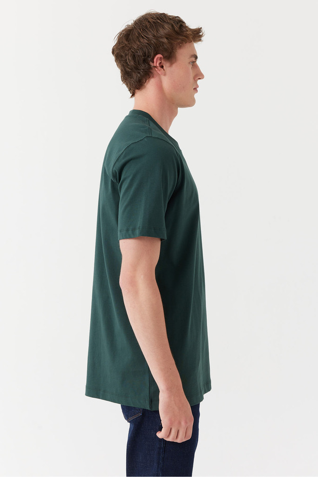 Erkek Bisiklet Yaka Basic T-shirt - 5