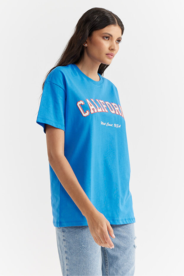 Kadın Baskılı Basic T-shirt - 3