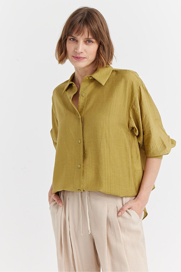 Kadın Oversize Gömlek - 2