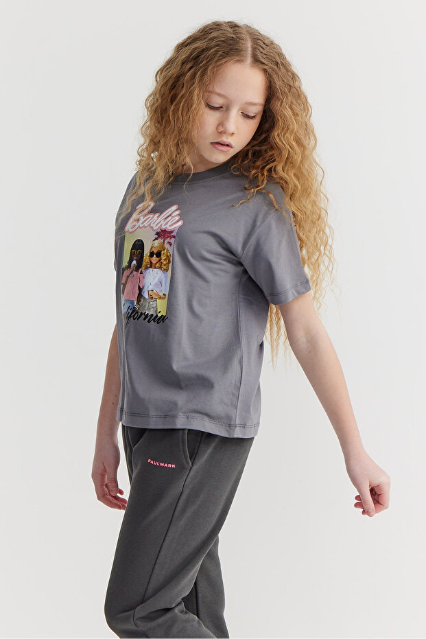 Kız Çocuk Baskılı Basic T-shirt - 8