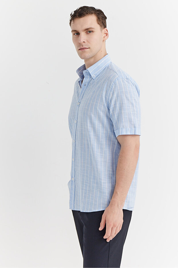 Men's Striped Pattern Shirt - 5