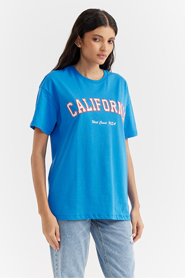 Kadın Baskılı Basic T-shirt - 2