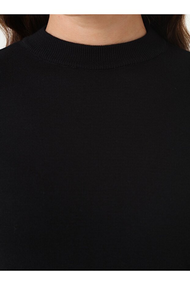 Soft Knitted Basic Sweater - Black - - 5