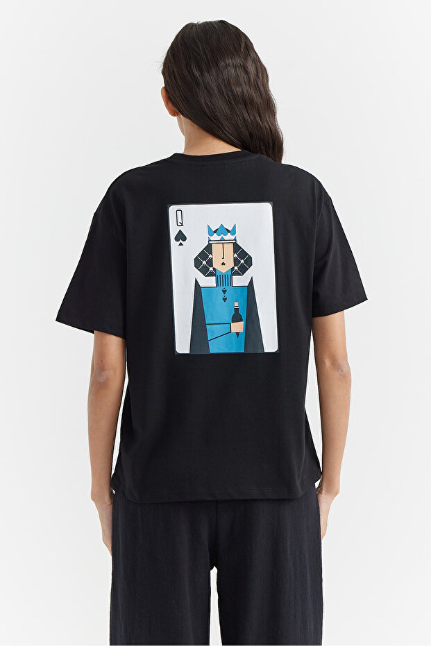 Kadın Basic Baskılı T-shirt - 6