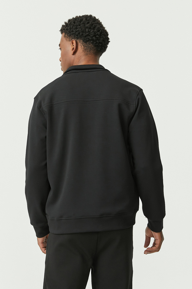 Zippered Slim Sweat Top - 7