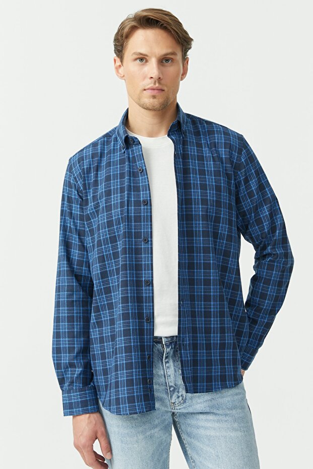 Ekose Desenli Regular Gömlek - 2