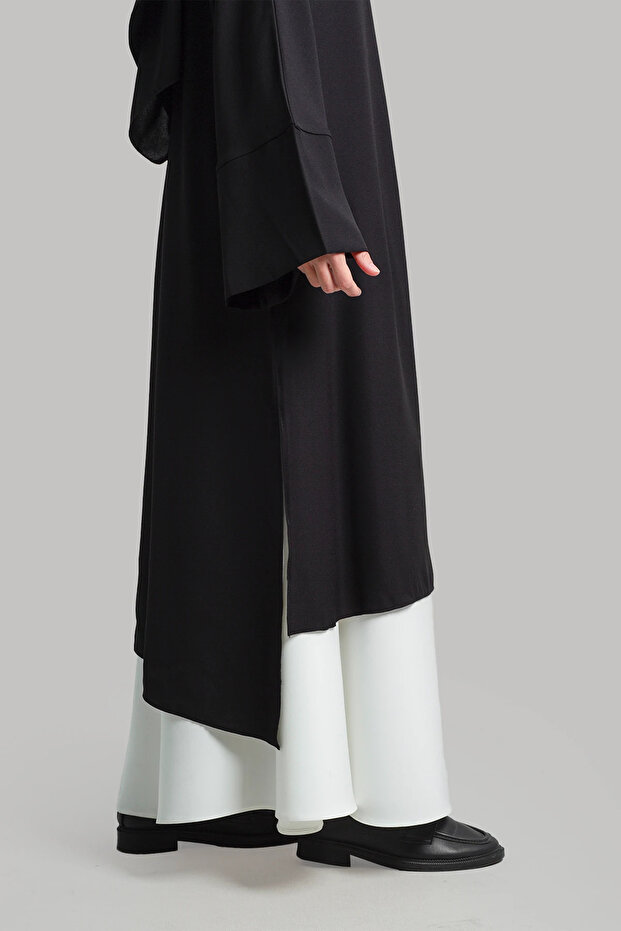 Sofya Krep Dökümlü Tunik - Siyah - 2
