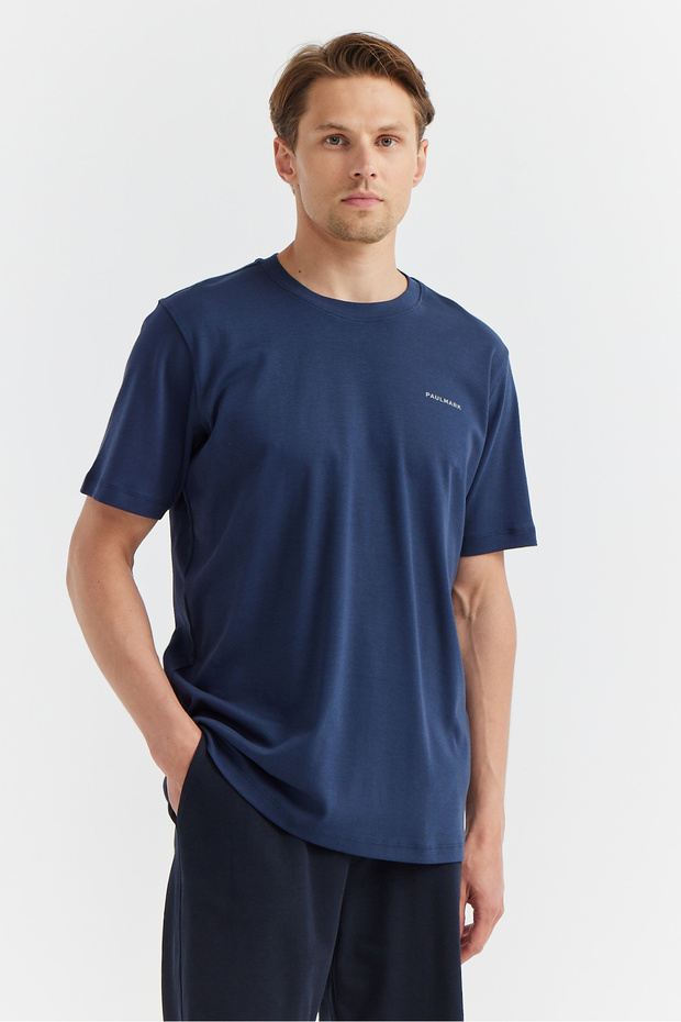 Erkek Bisiklet Yaka Basic T-shirt - 7