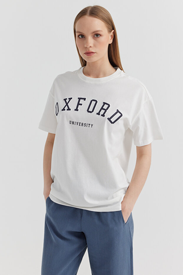 Kadın Baskılı Basic T-shirt - 5