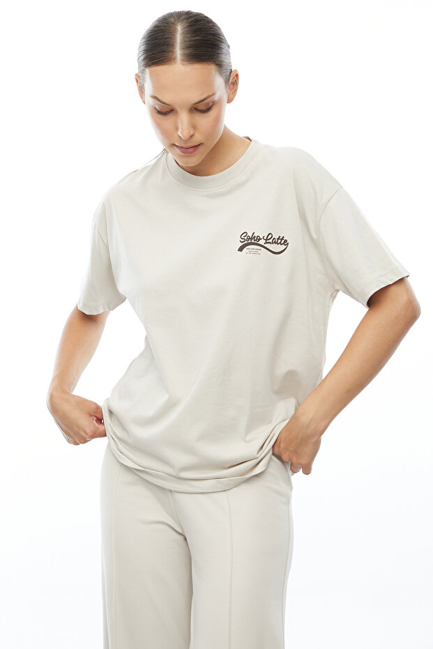 Μπλουζάκι Coffee Printed Oversize - 2