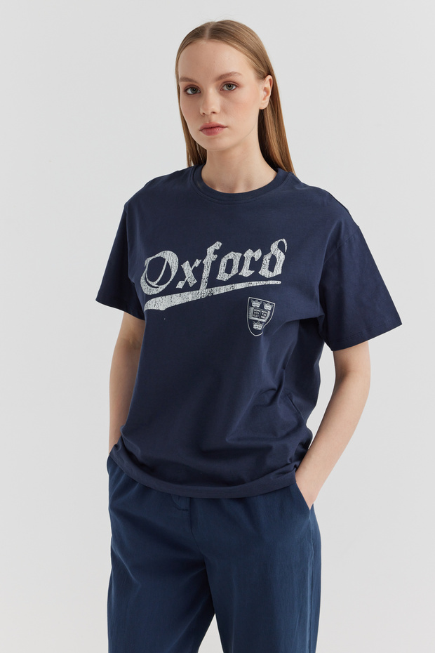 Kadın Baskılı Basic T-shirt - 6