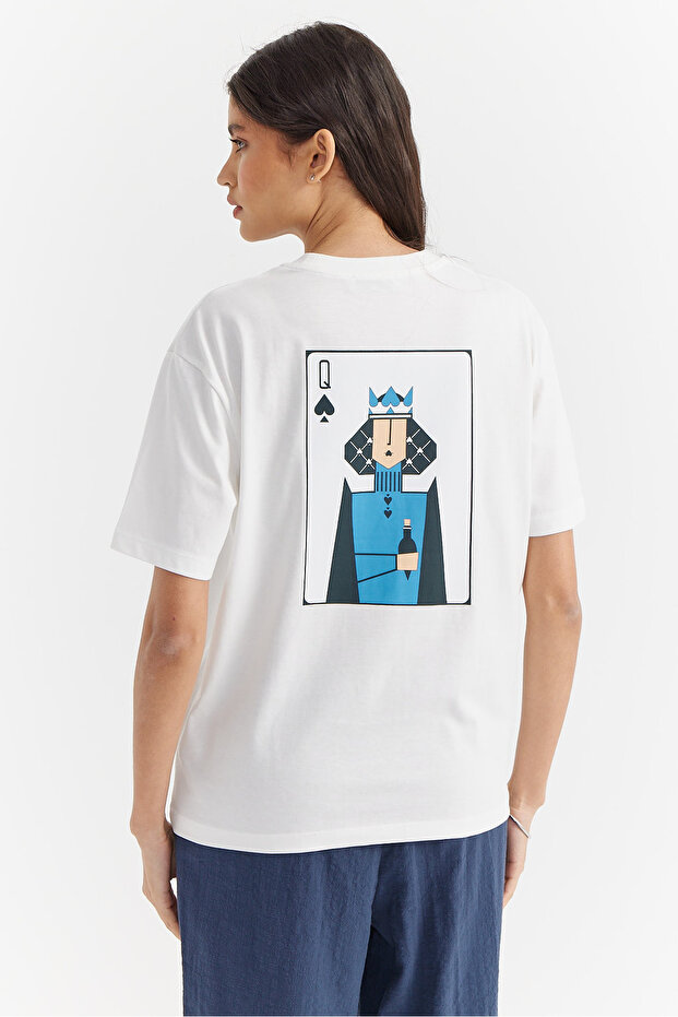 Kadın Basic Baskılı T-shirt - 6