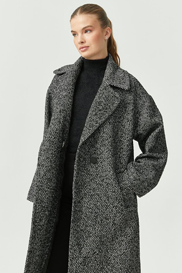 Kadın Regular Buklet Kaban - 5