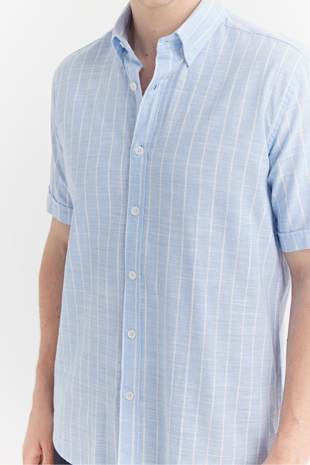 Men's Striped Pattern Shirt - 6