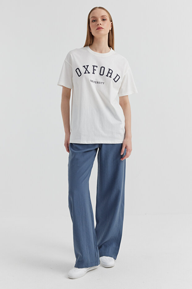 Kadın Baskılı Basic T-shirt - 7