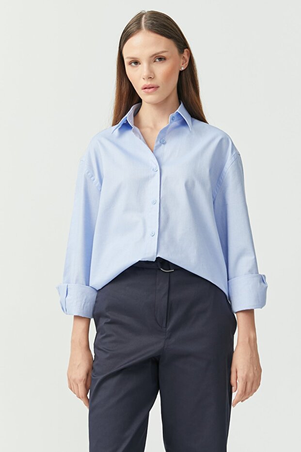 Kadın Pamuklu Gömlek - 2