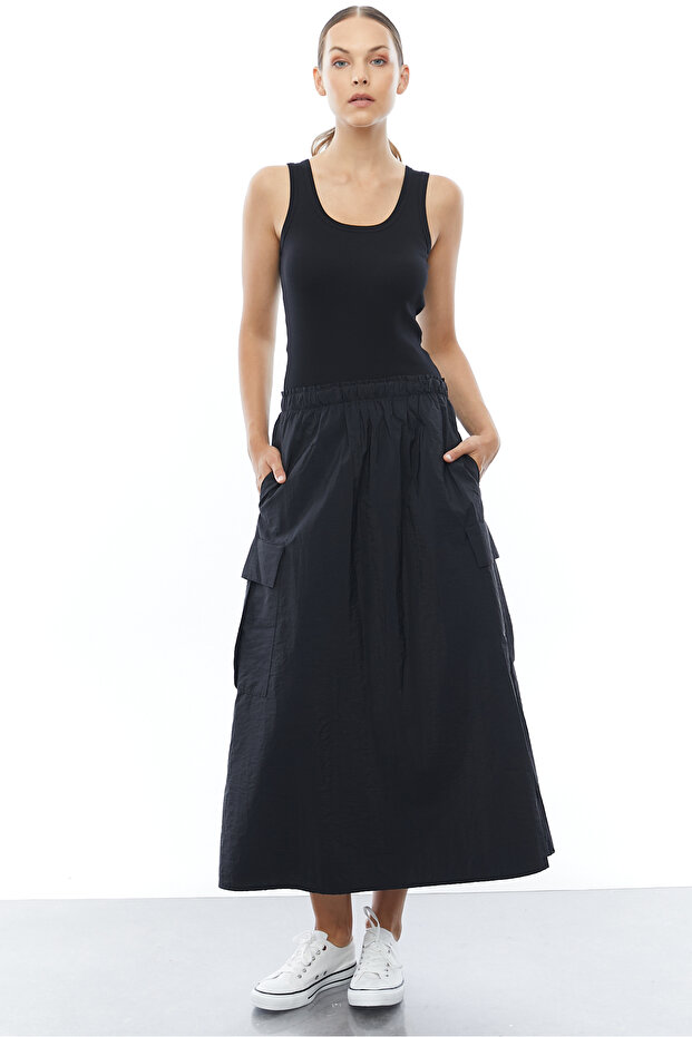 Women's Parachute Fabric Pocket Skirt