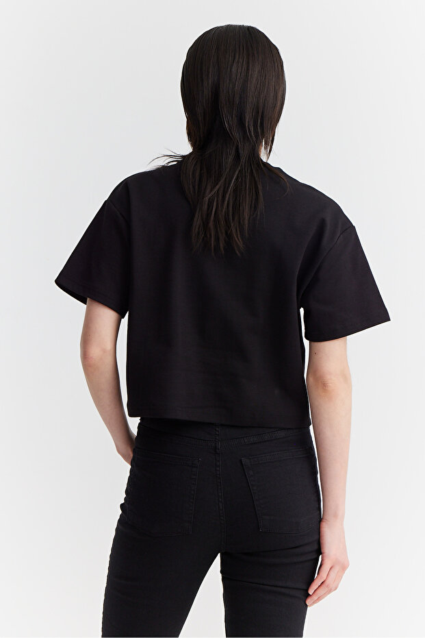 Kadın Kısa Basic T-shirt - 4