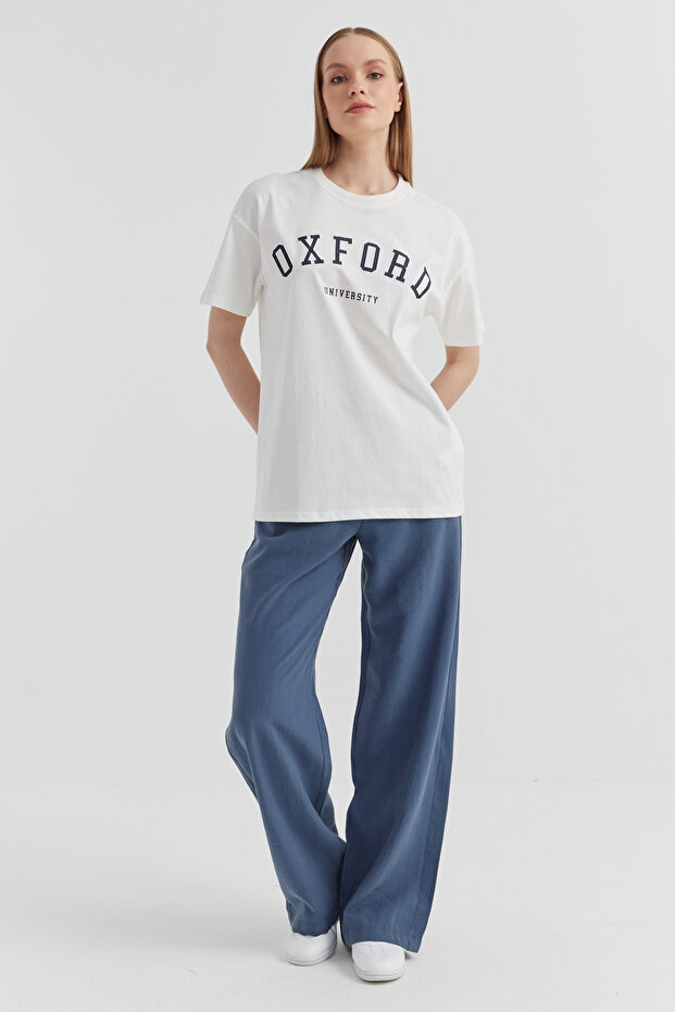 Kadın Baskılı Basic T-shirt - 8